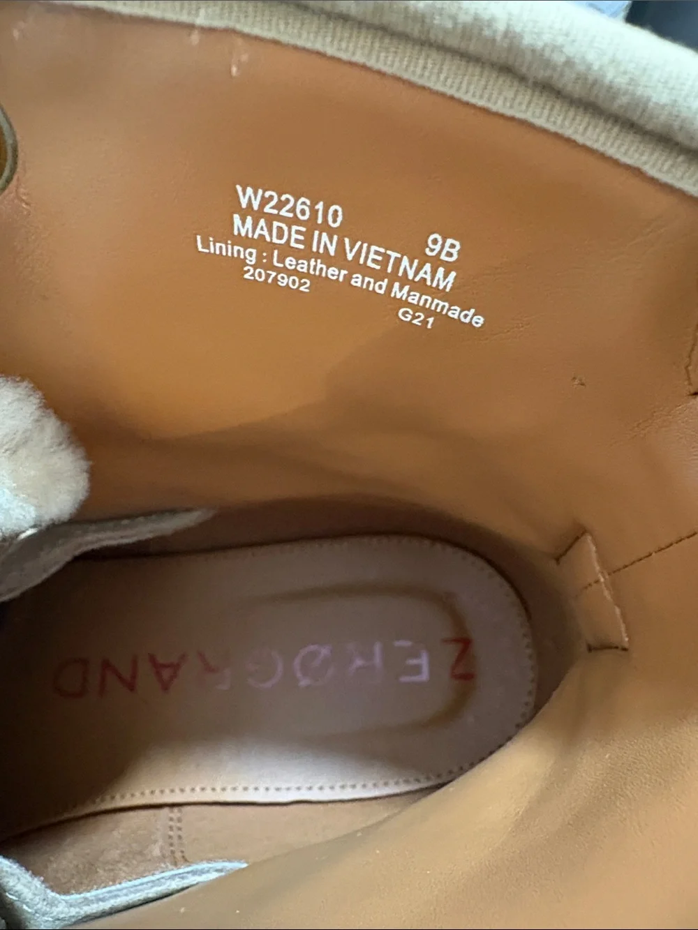 Cole Haan Tan Suede Shearling-Trim Winter Hiker Boots with Red Laces